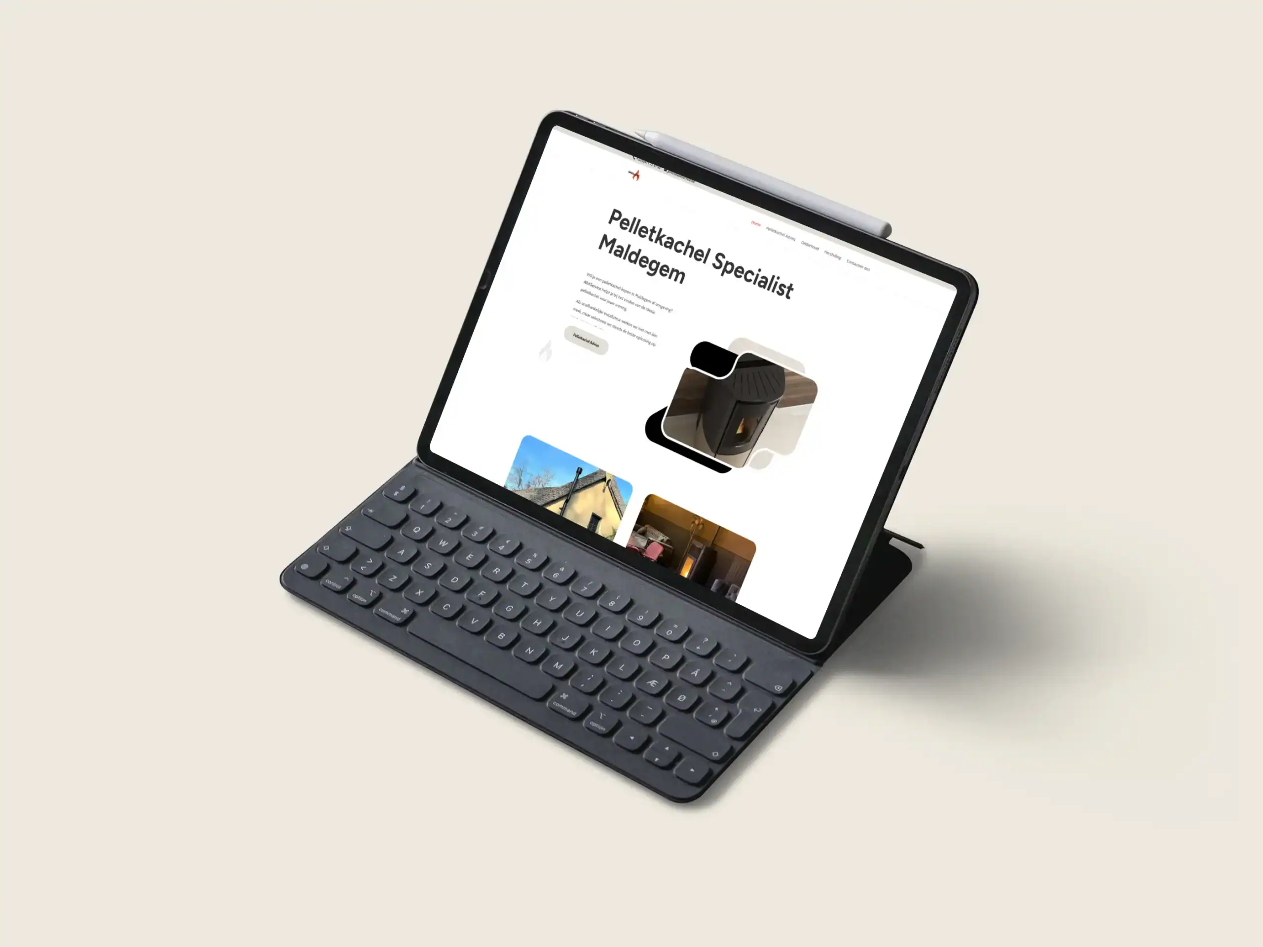 Website van All4Service op Ipad Pro